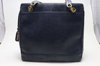 Chanel Triple Coco Caviar Leather Tote Bag — view 2