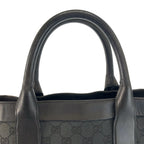 Gucci Black GG Canvas Leather 002 Tote Bag — view 8