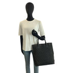 Gucci Black GG Canvas Leather 002 Tote Bag — view 6