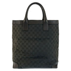 Gucci Black GG Canvas Leather 002 Tote Bag — view 2