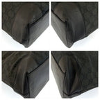 Gucci Black GG Canvas Leather 002 Tote Bag — view 4