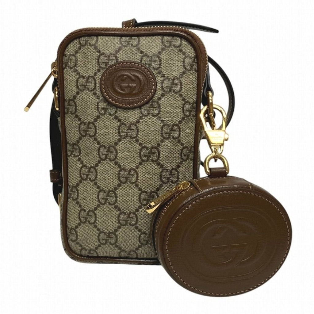 Gucci Interlocking G Shoulder Bag GG Supreme Leather