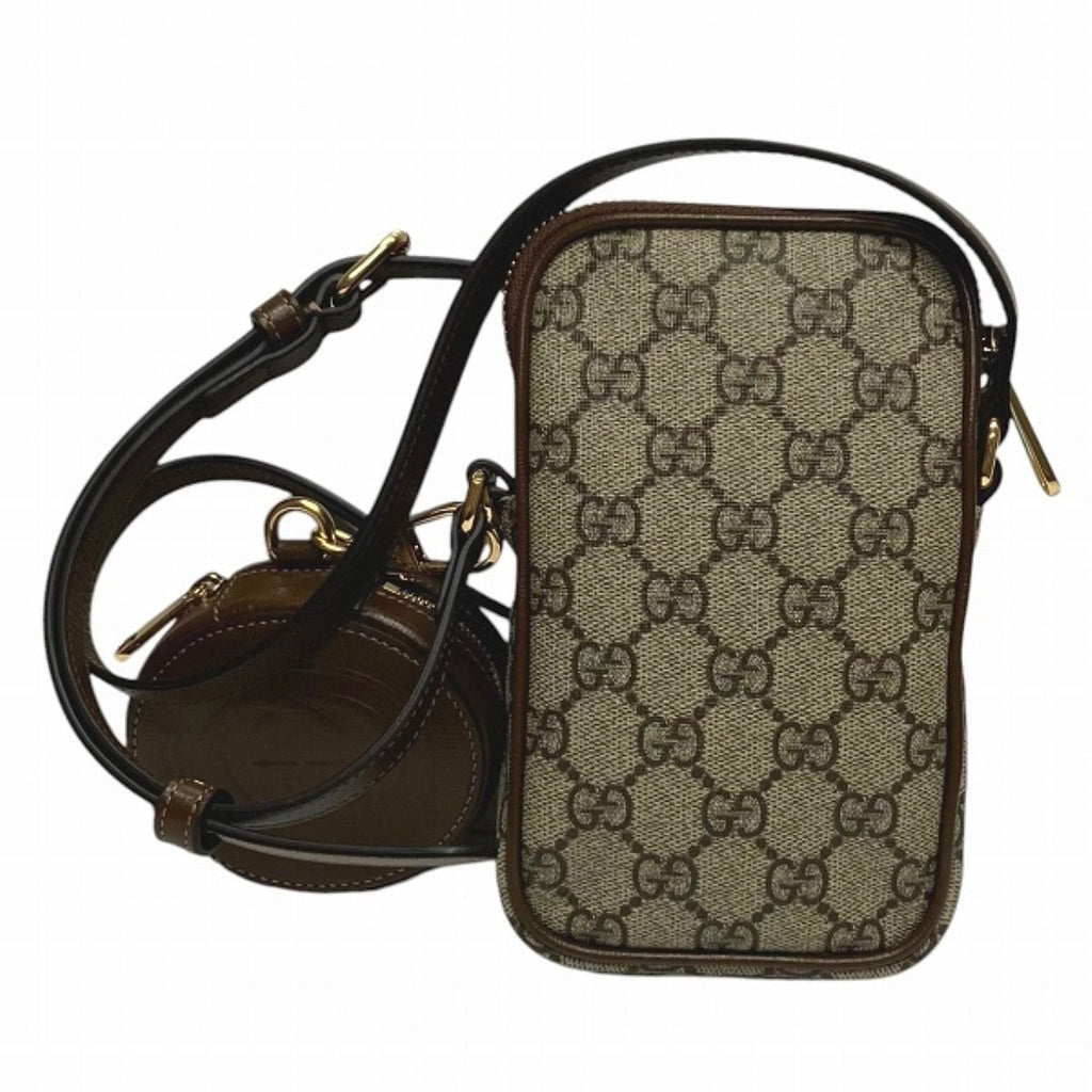 Gucci Interlocking G Shoulder Bag GG Supreme Leather — view 2
