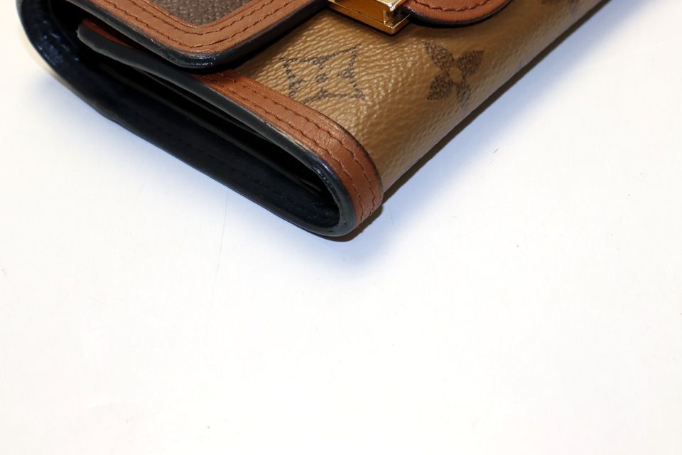 Louis Vuitton Monogram Reverse Portefeuille Dauphine Compact Leather Trifold — view 5