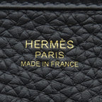 Hermes Shoulder Bag Evelyne 3 PM Taurillon Clemence Black Gold — view 7