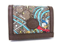 Gucci Disney Collaboration Donald Duck GG Supreme Leather Bifold Wallet