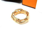 Hermes Chaine D'Ancre Lucade Scarf Ring Closure Pink Gold