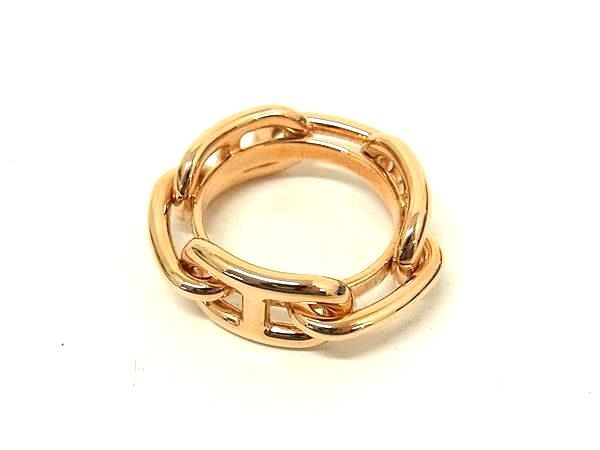 Hermes Chaine D'Ancre Lucade Scarf Ring Closure Pink Gold — view 2