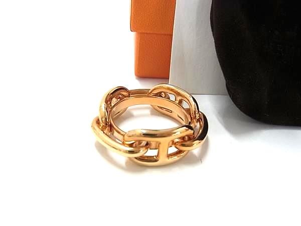 Hermes Chaine D'Ancre Lucade Legato Scarf Ring Closure Pink Gold