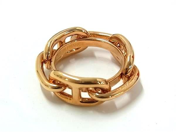 Hermes Chaine D'Ancre Lucade Legato Scarf Ring Closure Pink Gold — view 2