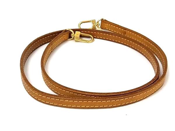 Louis Vuitton Leather Bag Shoulder Strap Belt Brown — view 2