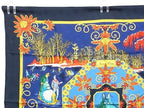 Hermes Joiesd' Hiver Winter Carre 90 100% Silk Large Scarf Shawl Navy — view 2