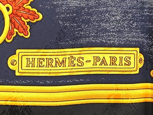 Hermes Joiesd' Hiver Winter Carre 90 100% Silk Large Scarf Shawl Navy — view 4