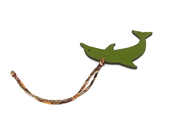 Hermes Petit h Taurillon Clemence Leather Dolphin Key Holder Black Green — view 2