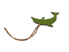 Hermes Petit h Taurillon Clemence Leather Dolphin Key Holder Black Green — view 2