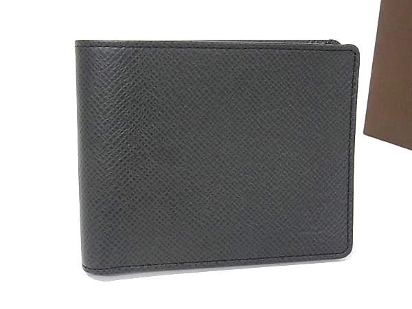Louis Vuitton Taiga Porto Vier 6 Cult Credit Bifold Wallet Black
