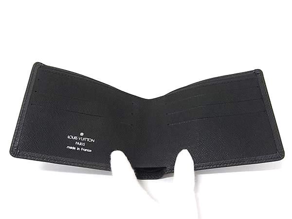 Louis Vuitton Taiga Porto Vier 6 Cult Credit Bifold Wallet Black — view 3