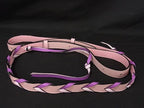 Loewe Braided Leather Bag Shoulder Strap Belt Pink Purple — view 2