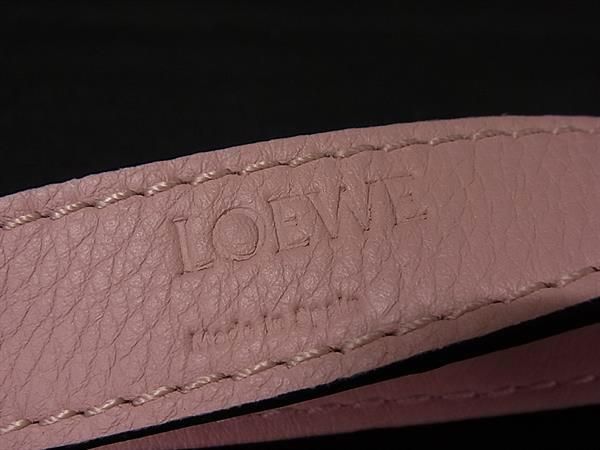 Loewe Braided Leather Bag Shoulder Strap Belt Pink Purple — view 4