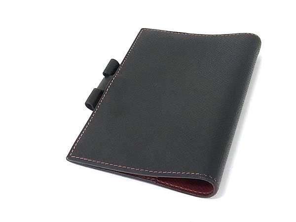 Hermes Agenda GM Courchevel Silver Notebook Cover Schedule Book Black — view 2