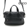 Gucci Interlocking G Soho Business Bag 2-Way Bag Crossbody Leather Black
