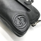 Gucci Interlocking G Soho Business Bag 2-Way Bag Crossbody Leather Black — view 5