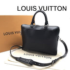 Louis Vuitton Oliva Briefcase Epi Leather Black 2-Way