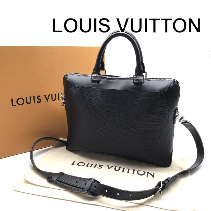 Louis Vuitton Oliva Briefcase Epi Leather Black 2-Way