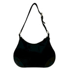 Prada Nylon Leather Shoulder Bag Tote Black — view 3
