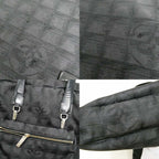Chanel New Travel Line Briefcase Black Nylon Jacquard Leather Business — view 7