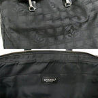 Chanel New Travel Line Briefcase Black Nylon Jacquard Leather Business — view 6