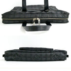 Chanel New Travel Line Briefcase Black Nylon Jacquard Leather Business — view 3