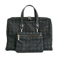 Chanel New Travel Line Briefcase Black Nylon Jacquard Leather Business