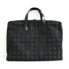 Chanel New Travel Line Briefcase Black Nylon Jacquard Leather Business — view 2