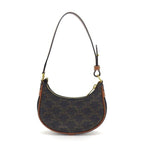 Celine Handbag Mini Ava Tan Triomphe Canvas Calfskin Gold — view 2