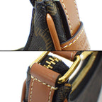 Celine Handbag Mini Ava Tan Triomphe Canvas Calfskin Gold — view 7