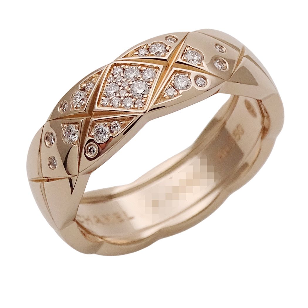 Chanel Ring Diamond Coco Crush Pink Gold 58