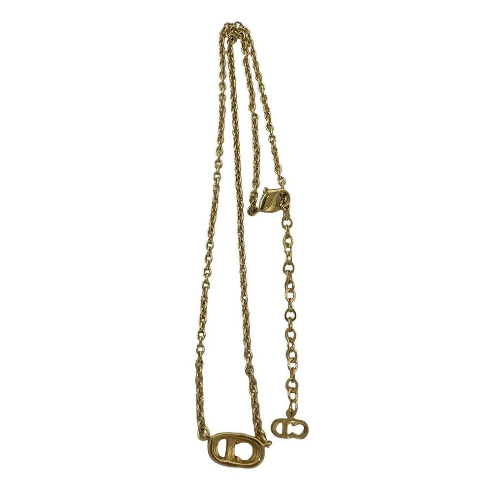 Dior CD Logo Motif Pendant Gold — view 5