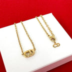 Dior CD Logo Motif Pendant Gold