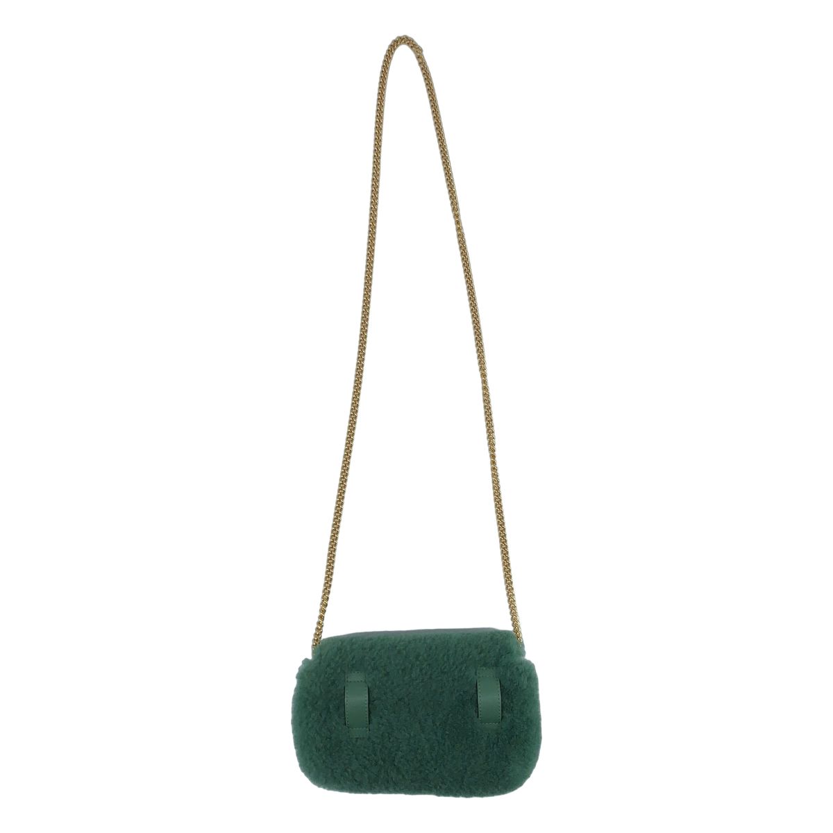 Fendi 3way Fur Chain Shoulder Bag Green — view 2