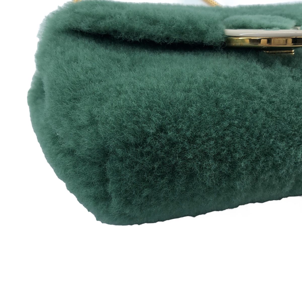 Fendi 3way Fur Chain Shoulder Bag Green — view 8