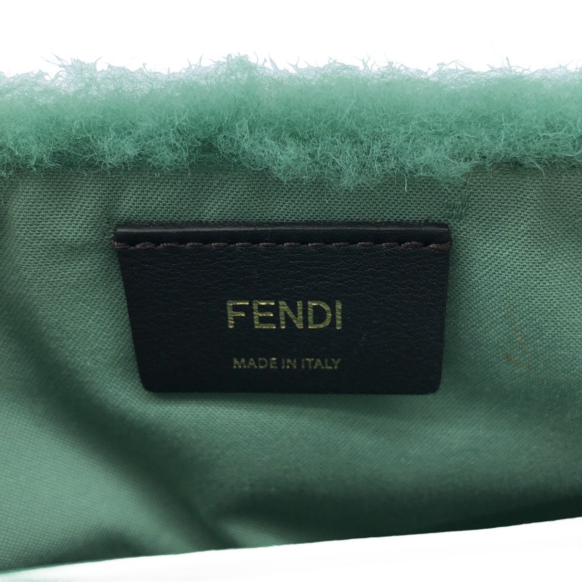 Fendi 3way Fur Chain Shoulder Bag Green — view 6