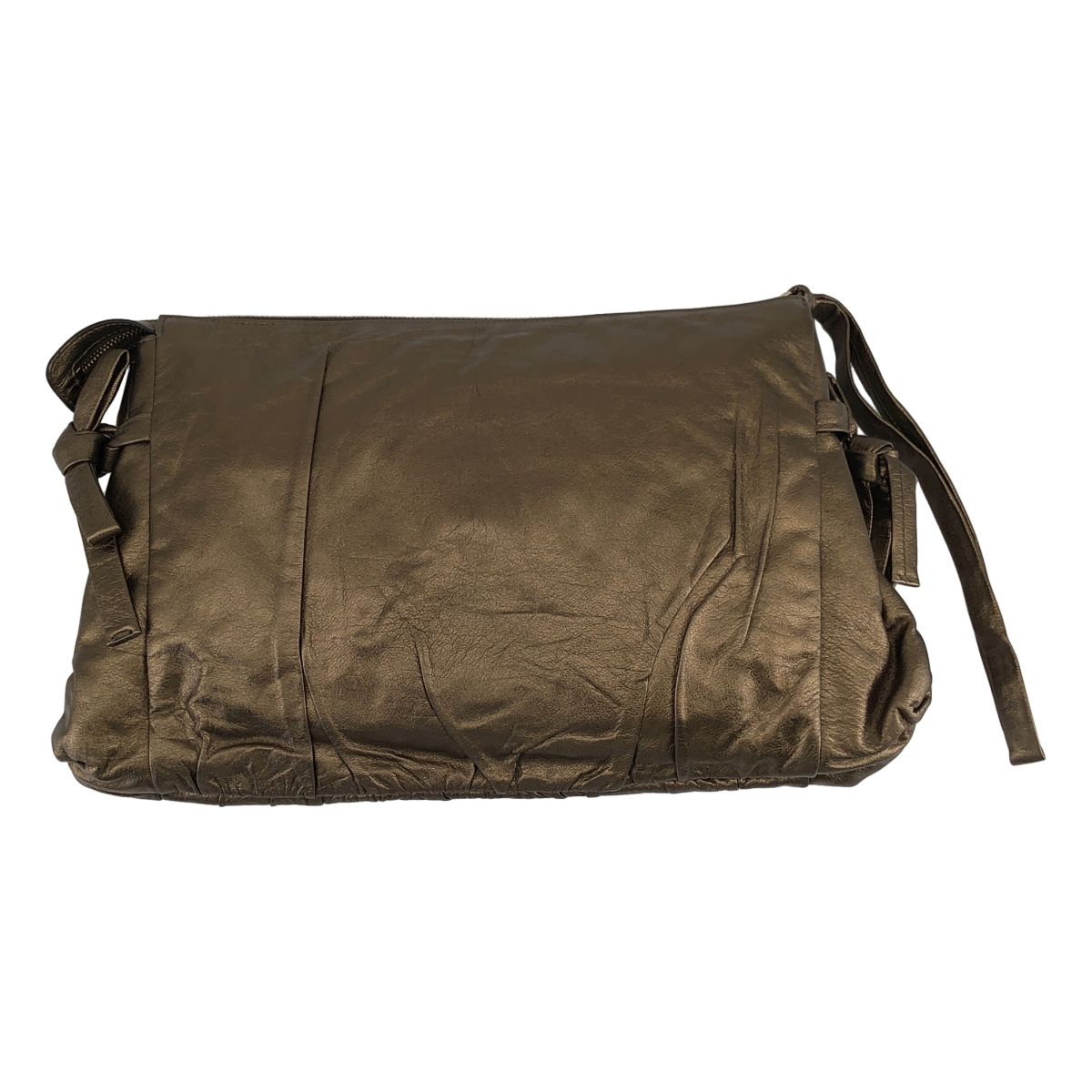 Gucci Hysteria Leather Metallic Emblem Clutch Gold — view 2