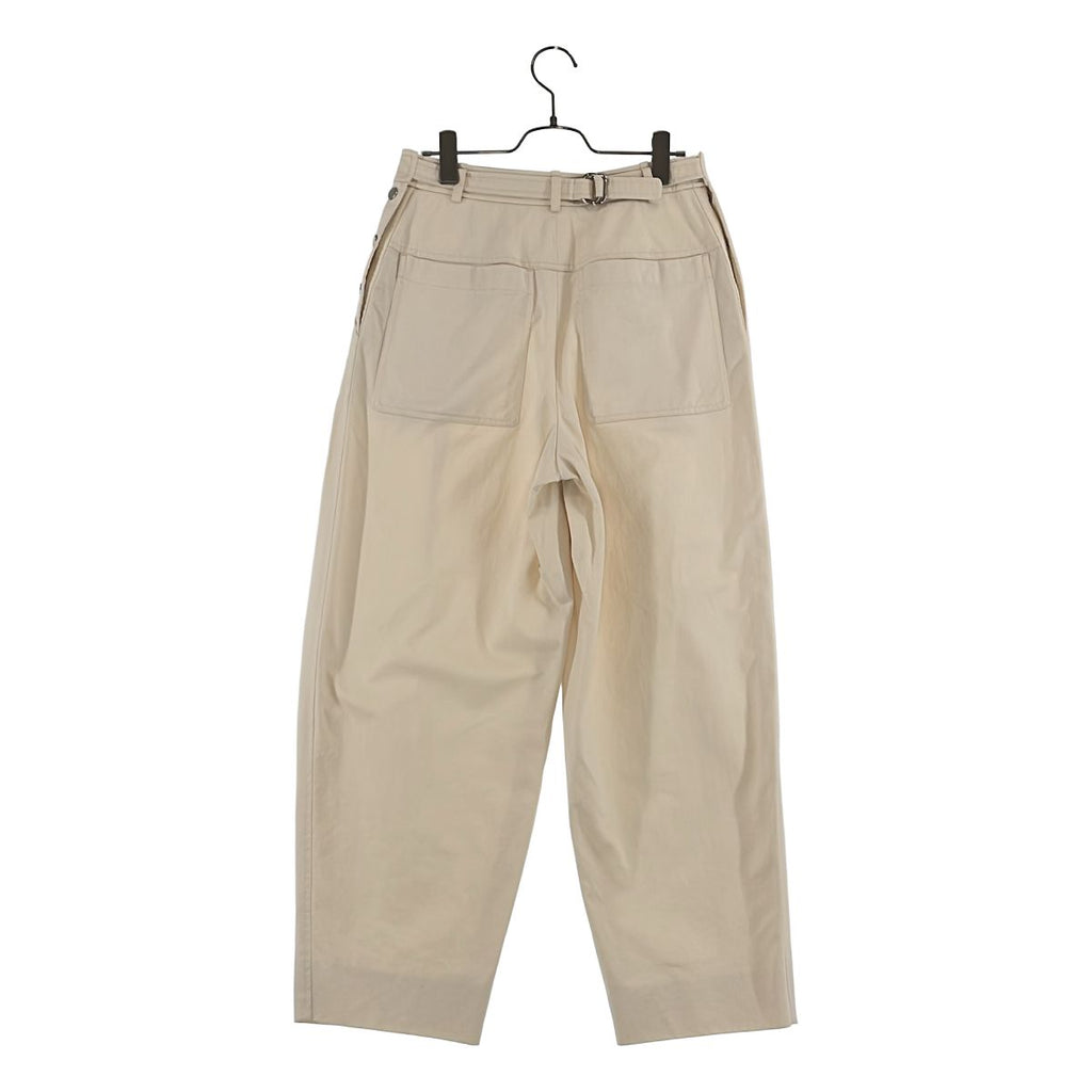 Hermes Series Button Aja Star Tuck Pants 38 Off White — view 5