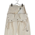Hermes Series Button Aja Star Tuck Pants 38 Off White — view 4