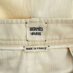 Hermes Series Button Aja Star Tuck Pants 38 Off White — view 7