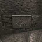 Gucci Interlocking G Patent Leather Circle Chain Shoulder Bag Black — view 6