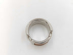 Hermes Ring Olympe Silver Brown Metal Leather — view 6