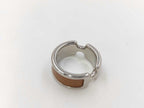 Hermes Ring Olympe Silver Brown Metal Leather — view 5