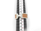 Hermes Ring Olympe Silver Brown Metal Leather — view 7